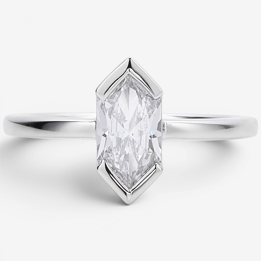 Image 130651.jpg, Product 130-651 / Price $2,399.99, EVERA Diamonds Fancy Cut 14K White Gold 1.00ctw Elongated Hexagon Diamond Ring from Evera Diamonds on TSC.ca's Jewellery department