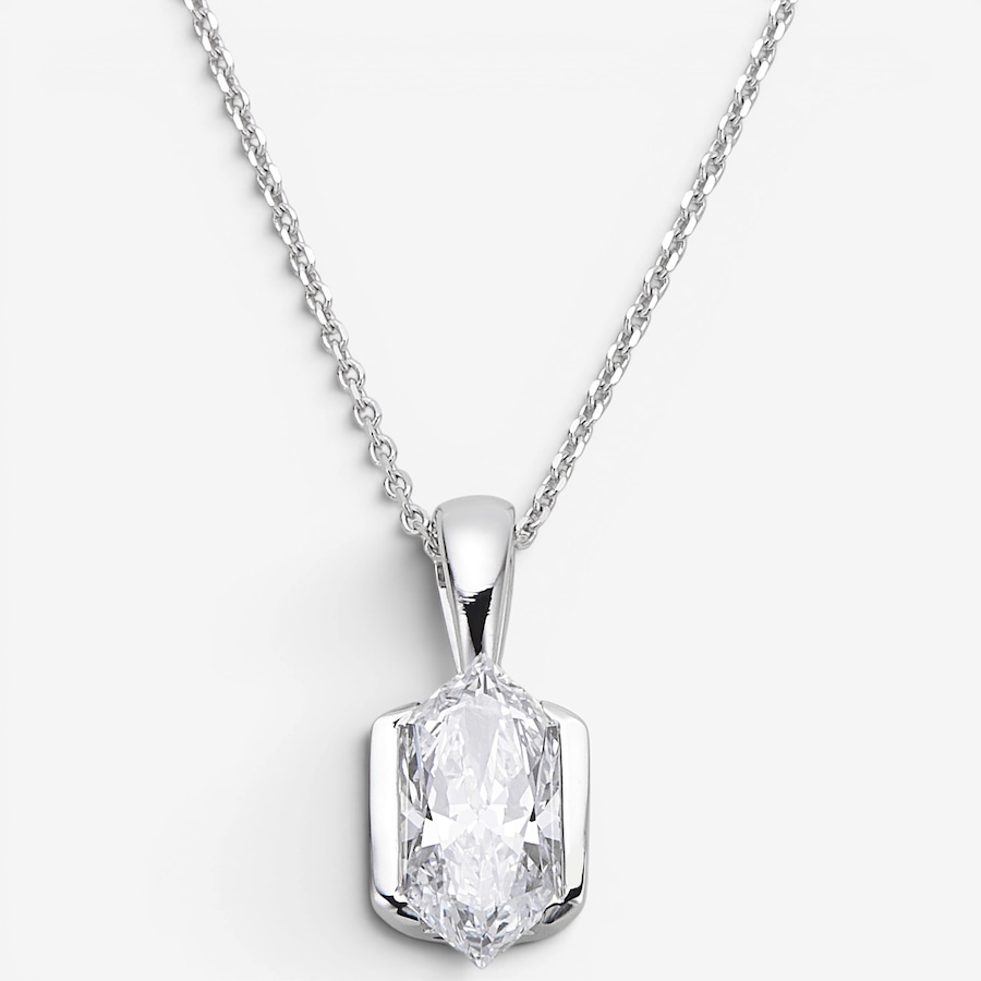 Image 130652.jpg, Product 130-652 / Price $1,999.99, EVERA Diamonds Fancy Cut 14K White Gold 2.00ctw Elongated Hexagon Diamond Pendant with Chain from Evera Diamonds on TSC.ca's Jewellery department