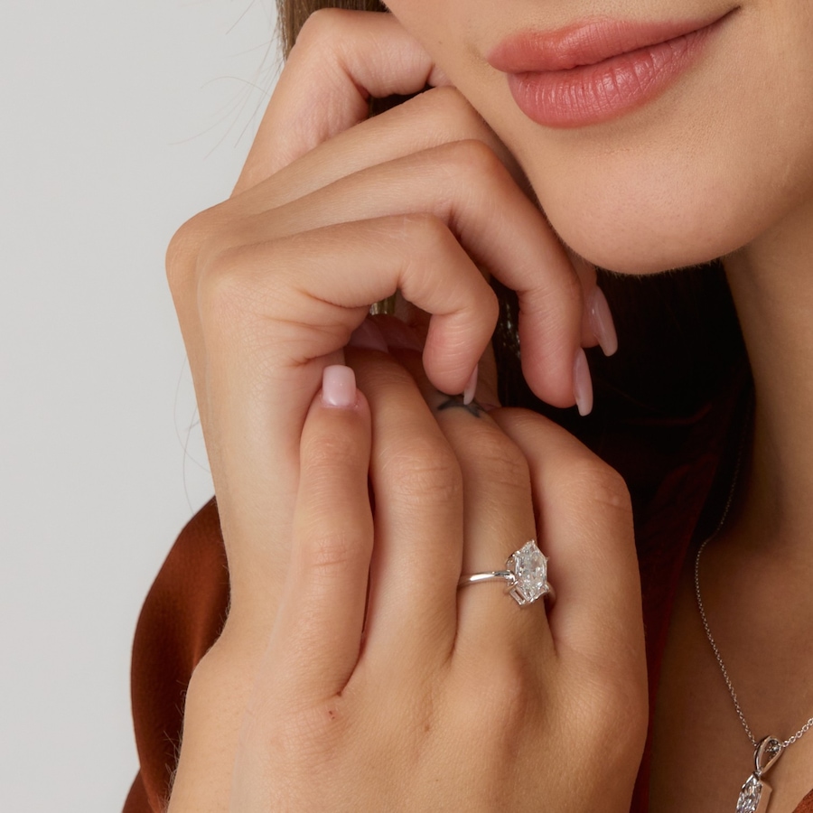 Image 130658_ALTMORE201.jpg, Product 130-658 / Price $2,399.99, EVERA Diamonds Fancy Cut 14K White Gold 2.00ctw Elongated Hexagon Shape Diamond Ring from Evera Diamonds on TSC.ca's Jewellery department