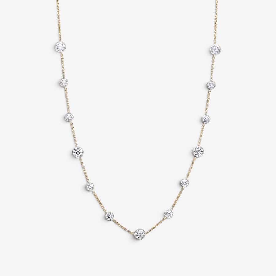 Image 130661.jpg, Product 130-661 / Price $6,299.99, EVERA Diamonds 14K Gold 5.00ctw Bezel Set Diamond Station Necklace from Evera Diamonds on TSC.ca's Jewellery department