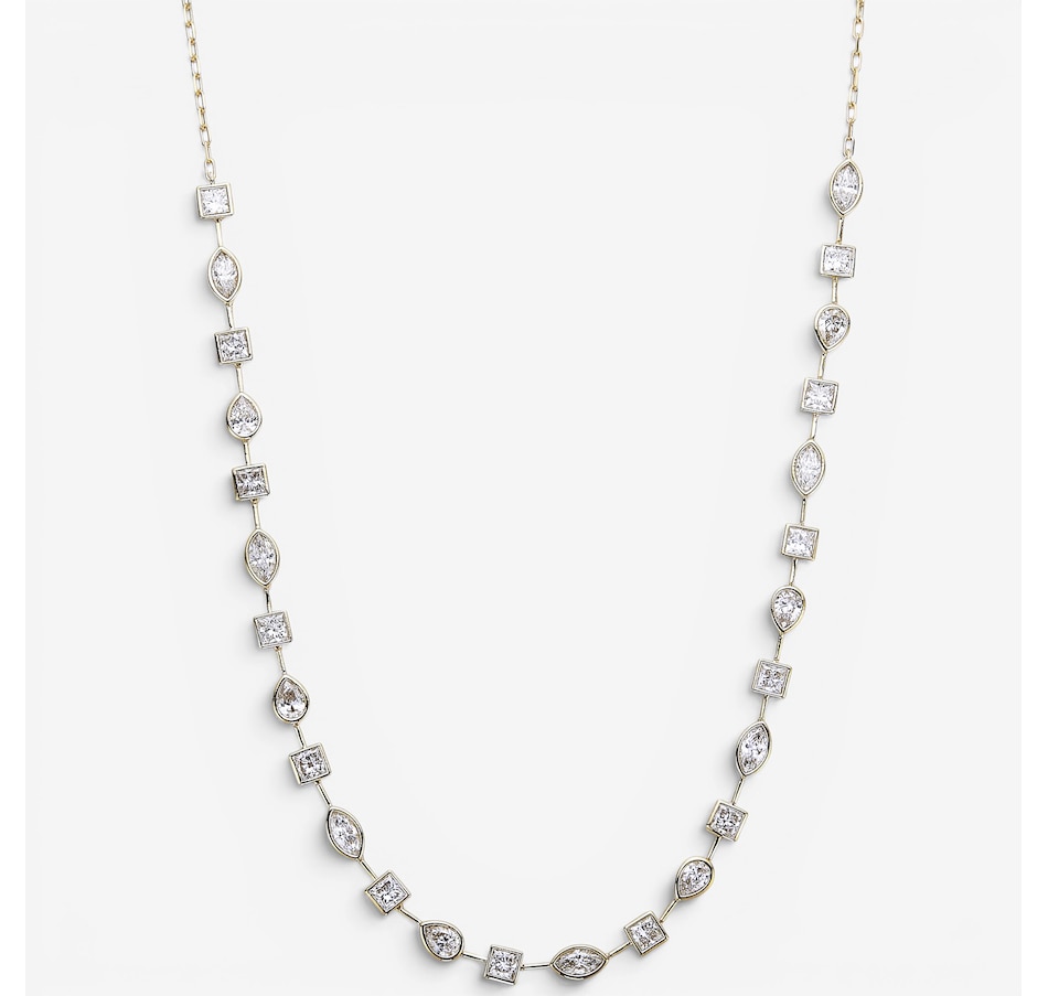 Image 130662.jpg, Product 130-662 / Price $4,999.99, EVERA Diamonds 14K Gold 5.00ctw Bezel Set Multi-Shape Diamond Station Necklace from Evera Diamonds on TSC.ca's Jewellery department