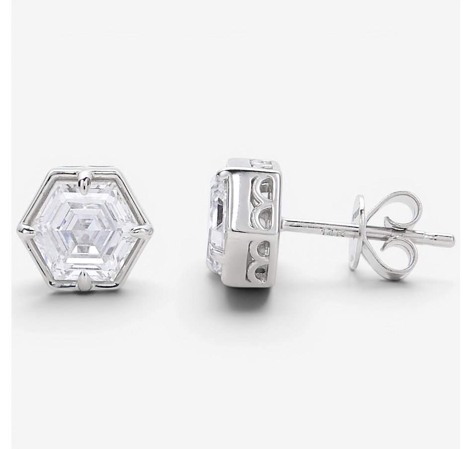 Image 130663.jpg, Product 130-663 / Price $2,999.99, EVERA Diamonds Fancy Cut 14K White Gold 2.00ctw Hexagon Diamond Stud Earrings from Evera Diamonds on TSC.ca's Jewellery department