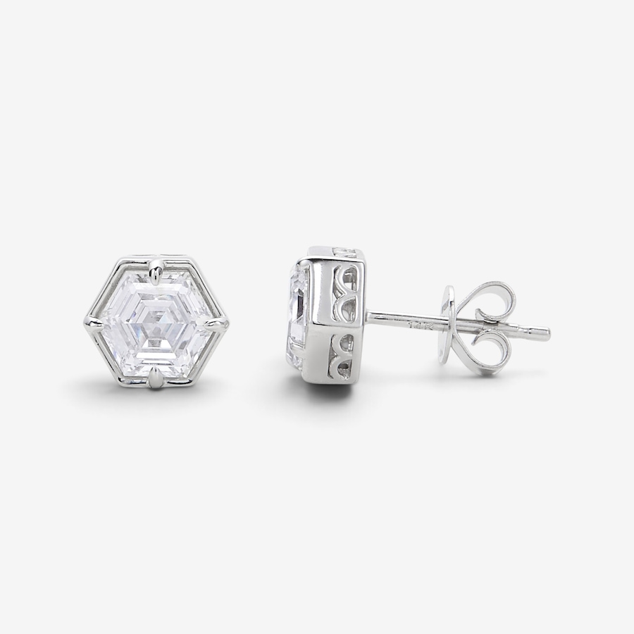 Image 130663.jpg, Product 130-663 / Price $3,499.99, EVERA Diamonds Fancy Cut 14K White Gold 2.00ctw Hexagon Diamond Stud Earrings from Evera Diamonds on TSC.ca's Jewellery department