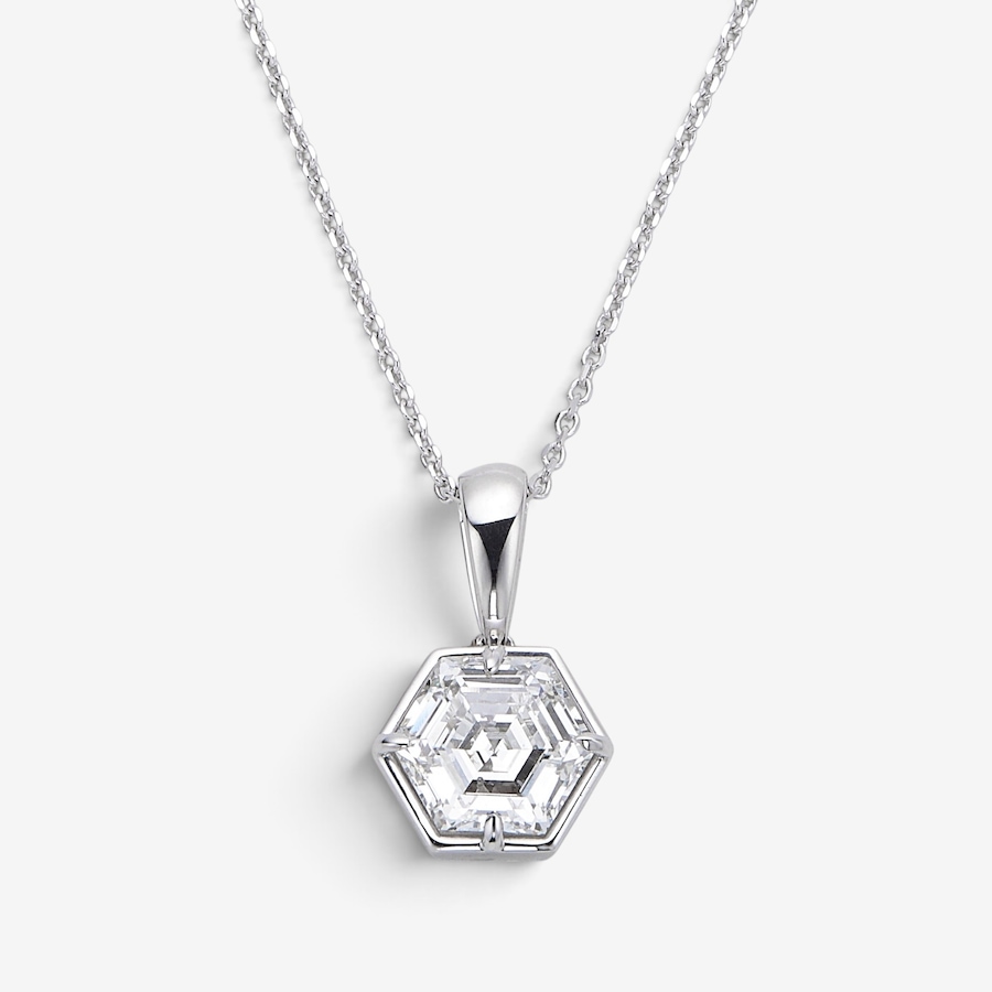 Image 130664.jpg, Product 130-664 / Price $3,499.99, EVERA Diamonds Fancy Cut 14K White Gold 2.00ctw Hexagon Shape Diamond Pendant with Chain from Evera Diamonds on TSC.ca's Jewellery department