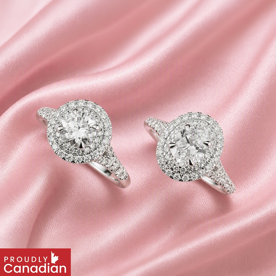 Image 130665_ALTMORE100.jpg, Product 130-665 / Price $1,199.99, EVERA Diamonds 14K White Gold 1.50ctw Diamond Halo Ring from Evera Diamonds on TSC.ca's Jewellery department