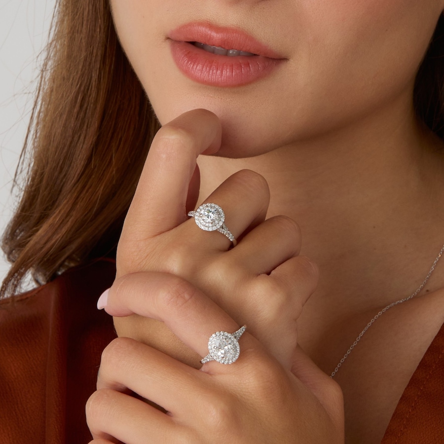 Image 130665_ALTMORE201.jpg, Product 130-665 / Price $1,199.99, EVERA Diamonds 14K White Gold 1.50ctw Diamond Halo Ring from Evera Diamonds on TSC.ca's Jewellery department