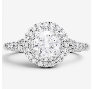 EVERA Diamonds 14K White Gold 1.50ctw Diamond Halo Ring