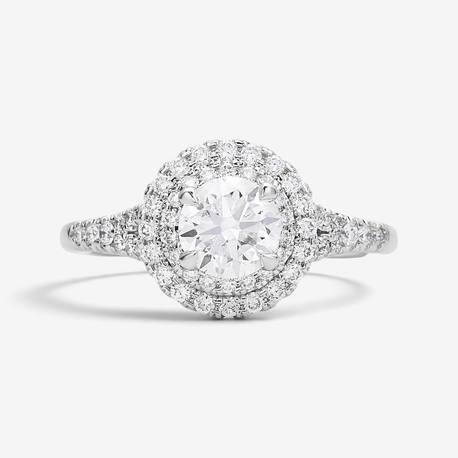 Image 130665_RND.jpg, Product 130-665 / Price $1,199.99, EVERA Diamonds 14K White Gold 1.50ctw Diamond Halo Ring from Evera Diamonds on TSC.ca's Jewellery department