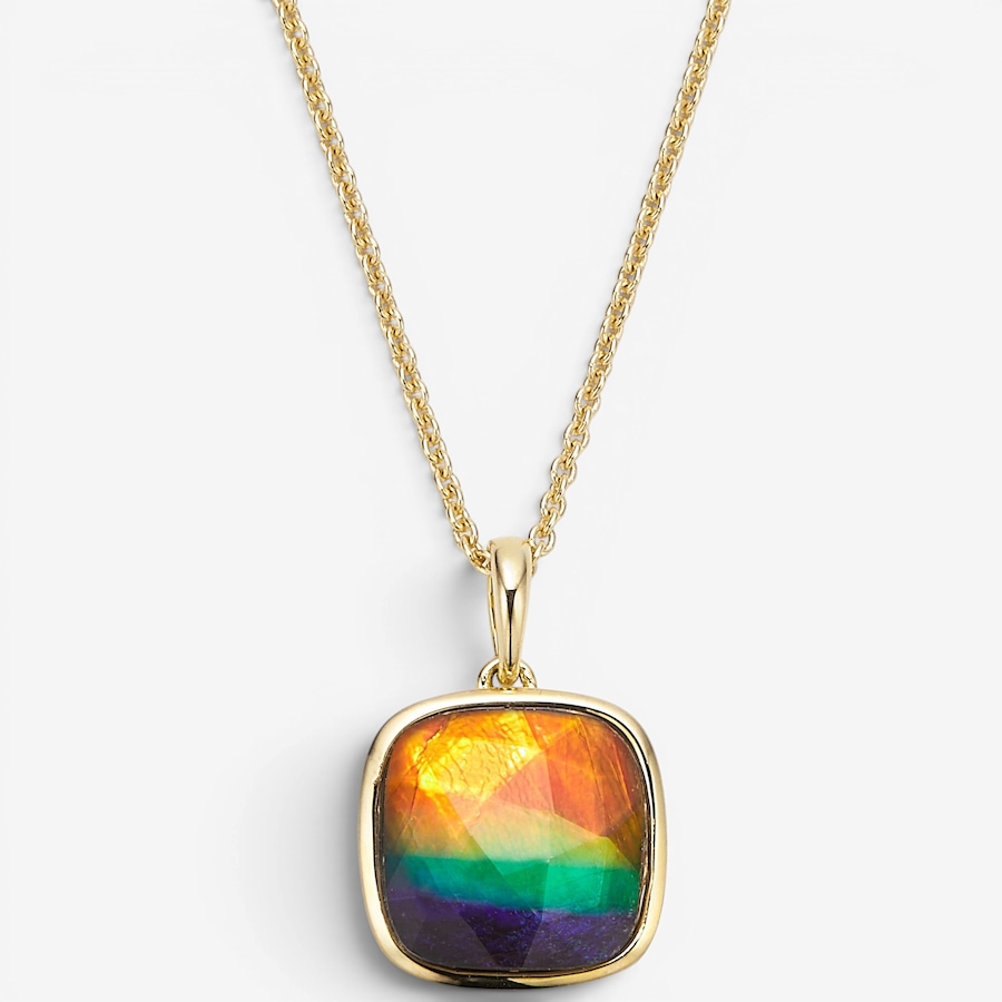 Image 130688_GPCUS.jpg, Product 130-688 / Price $649.99, Canadian Ammolite Gems Sterling Silver Ammolite Maple Leaf Cut Out Pendant With Chain from Canadian Ammolite Gems on TSC.ca's Jewellery department
