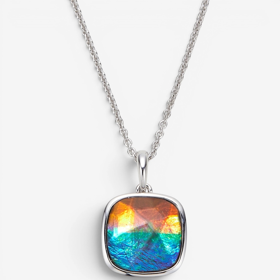 Image 130688_RHCUS.jpg, Product 130-688 / Price $649.99, Canadian Ammolite Gems Sterling Silver Ammolite Maple Leaf Cut Out Pendant With Chain from Canadian Ammolite Gems on TSC.ca's Jewellery department