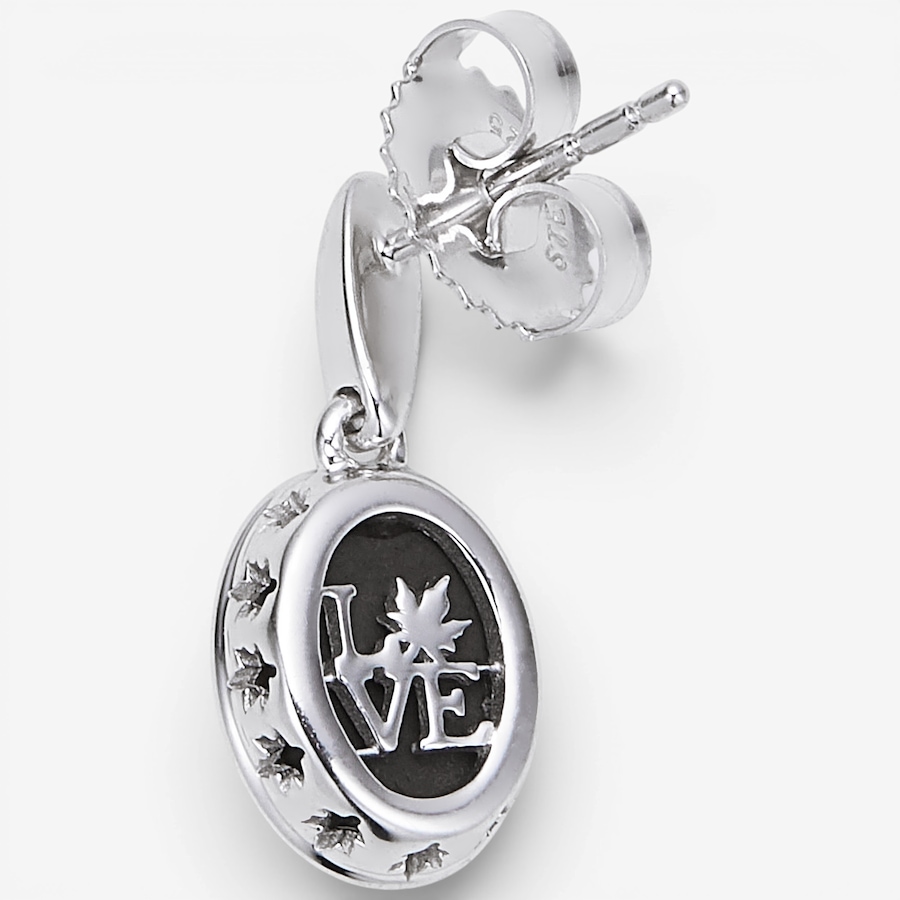 Image 130701_ALTMORE1.jpg, Product 130-701 / Price $379.99, Canadian Ammolite Gems Sterling Silver Oval Ammolite Maple Leaf Cut Out Drop Earrings from Canadian Ammolite Gems on TSC.ca's Jewellery department