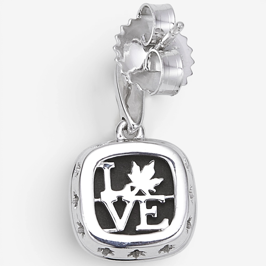 Image 130703_ALTMORE1.jpg, Product 130-703 / Price $399.99, Canadian Ammolite Gems Sterling Silver Cushion Cut Ammolite Maple Leaf Cut Out Drop Earrings from Canadian Ammolite Gems on TSC.ca's Jewellery department