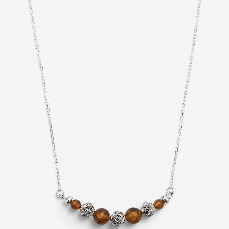 Image 130725_COGSS.jpg, Product 130-725 / Price $99.99, Amber Extraordinaire Sterling Silver Amber Graduated Bead Necklace from Amber Extraordinaire on TSC.ca's Jewellery department