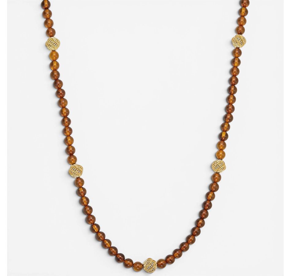Image 130726_COGGP.jpg, Product 130-726 / Price $159.99, Amber Extraordinaire Sterling Silver Amber Beaded Necklace from Amber Extraordinaire on TSC.ca's Jewellery department
