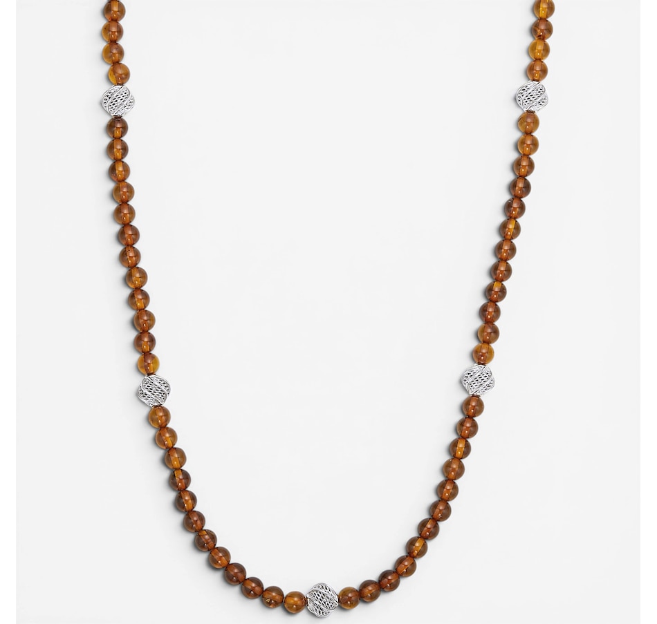 Image 130726_COGSS.jpg, Product 130-726 / Price $159.99, Amber Extraordinaire Sterling Silver Amber Beaded Necklace from Amber Extraordinaire on TSC.ca's Jewellery department