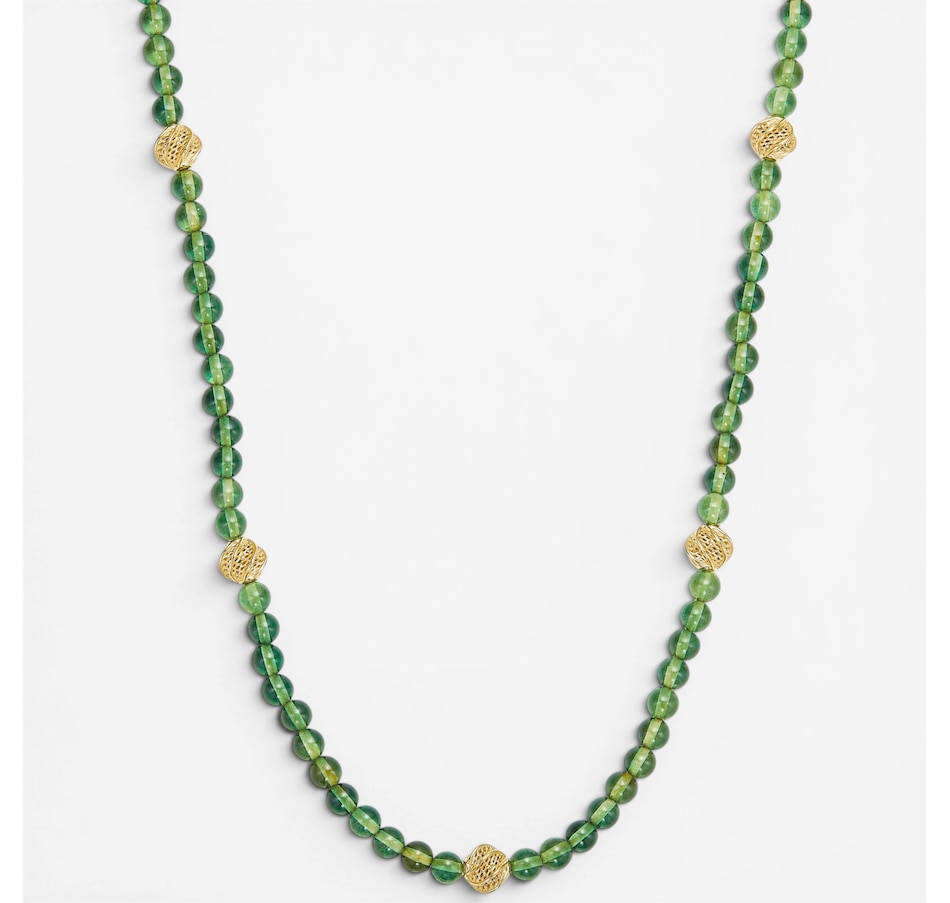 Image 130726_GRNGP.jpg, Product 130-726 / Price $159.99, Amber Extraordinaire Sterling Silver Amber Beaded Necklace from Amber Extraordinaire on TSC.ca's Jewellery department