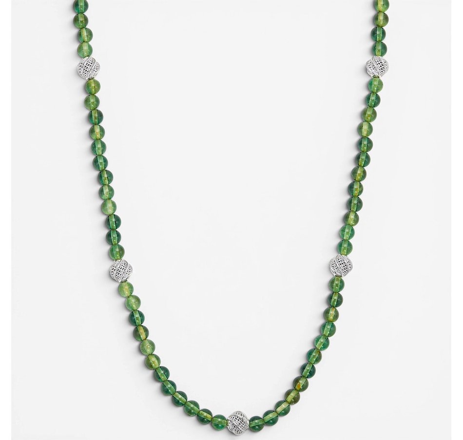 Image 130726_GRNSS.jpg, Product 130-726 / Price $159.99, Amber Extraordinaire Sterling Silver Amber Beaded Necklace from Amber Extraordinaire on TSC.ca's Jewellery department