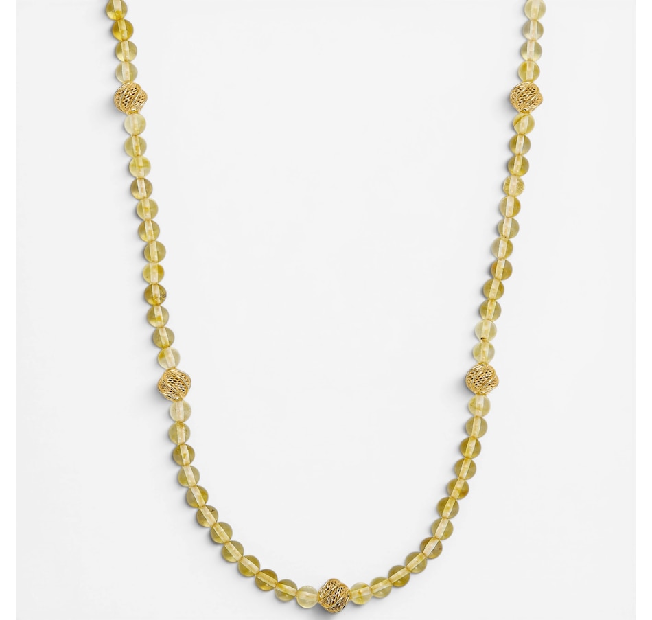 Image 130726_LEMGP.jpg, Product 130-726 / Price $159.99, Amber Extraordinaire Sterling Silver Amber Beaded Necklace from Amber Extraordinaire on TSC.ca's Jewellery department