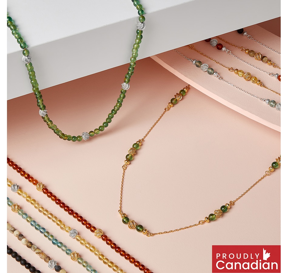 Image 130727_ALTMORE100.jpg, Product 130-727 / Price $159.99, Amber Extraordinaire Sterling Silver Amber Station Necklace from Amber Extraordinaire on TSC.ca's Jewellery department