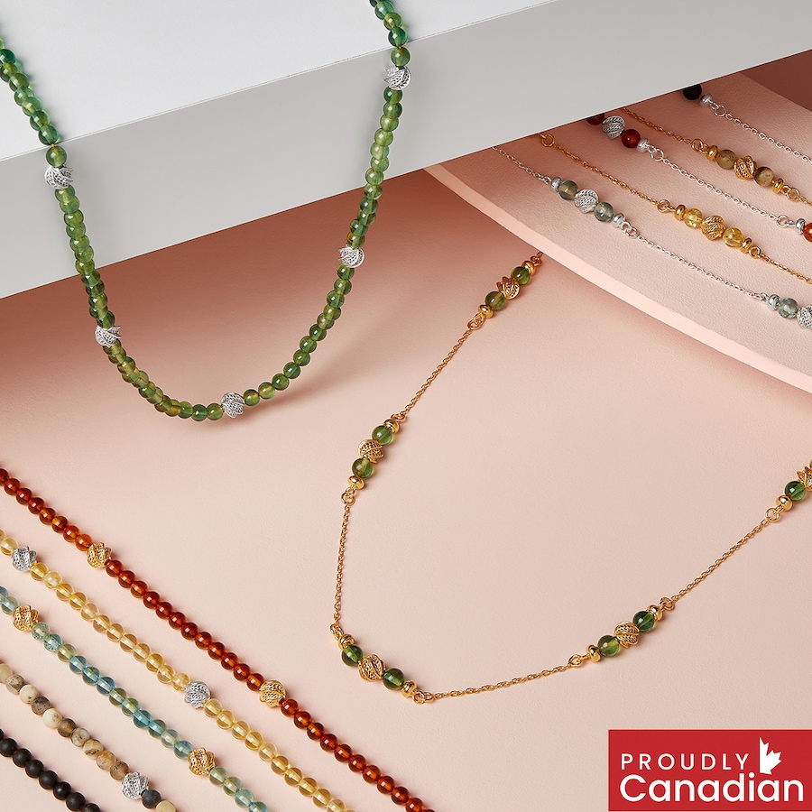 Image 130727_ALTMORE100.jpg, Product 130-727 / Price $269.99, Amber Extraordinaire Sterling Silver Amber Station Necklace from Amber Extraordinaire on TSC.ca's Jewellery department