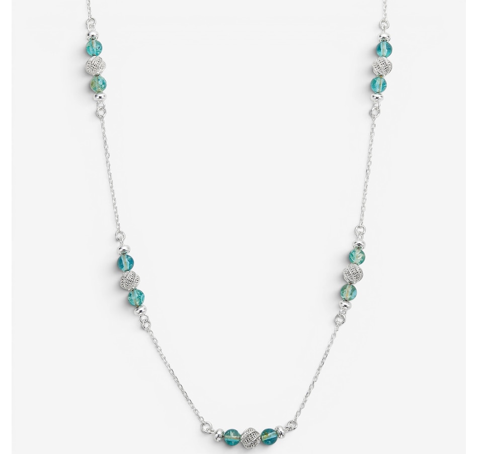 Image 130727_BLSL.jpg, Product 130-727 / Price $159.99, Amber Extraordinaire Sterling Silver Amber Station Necklace from Amber Extraordinaire on TSC.ca's Jewellery department