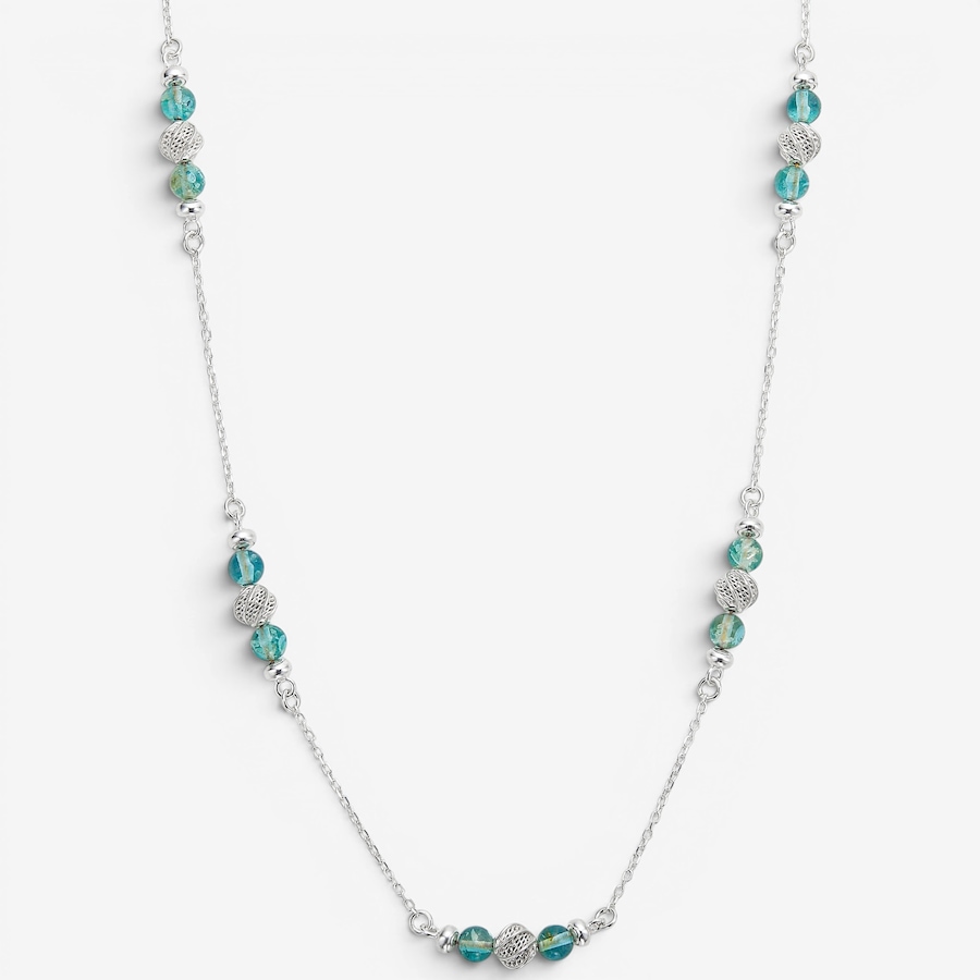 Image 130727_BLSL.jpg, Product 130-727 / Price $269.99, Amber Extraordinaire Sterling Silver Amber Station Necklace from Amber Extraordinaire on TSC.ca's Jewellery department