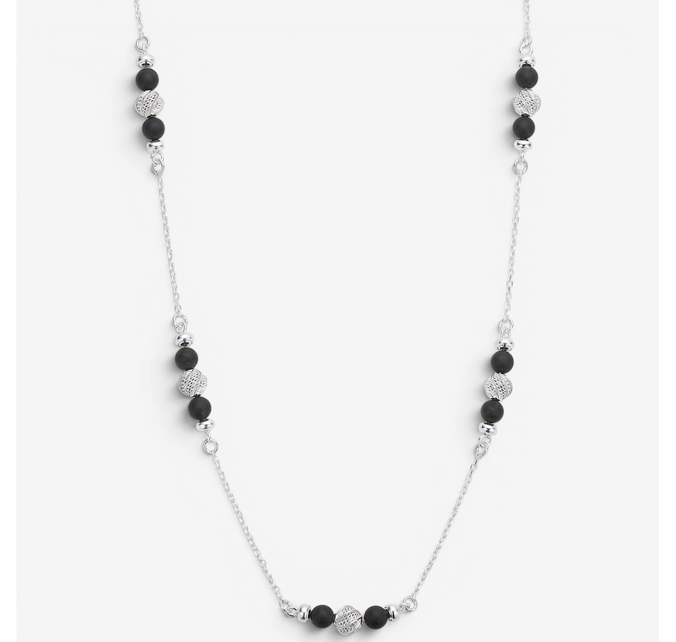 Image 130727_BSI.jpg, Product 130-727 / Price $159.99, Amber Extraordinaire Sterling Silver Amber Station Necklace from Amber Extraordinaire on TSC.ca's Jewellery department