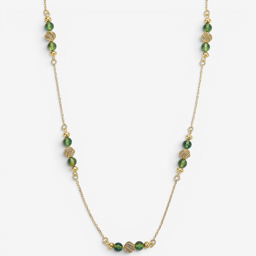 Image 130727_GRNGP.jpg, Product 130-727 / Price $269.99, Amber Extraordinaire Sterling Silver Amber Station Necklace from Amber Extraordinaire on TSC.ca's Jewellery department