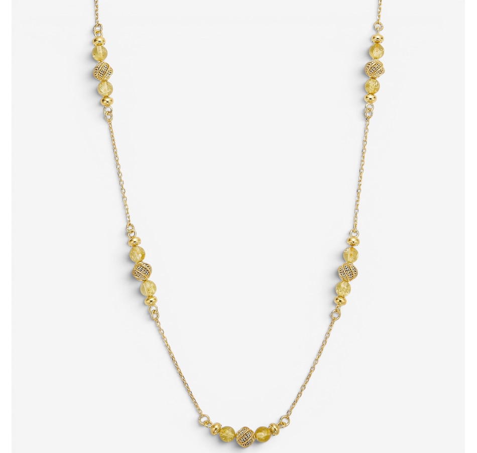 Image 130727_LEMGP.jpg, Product 130-727 / Price $159.99, Amber Extraordinaire Sterling Silver Amber Station Necklace from Amber Extraordinaire on TSC.ca's Jewellery department