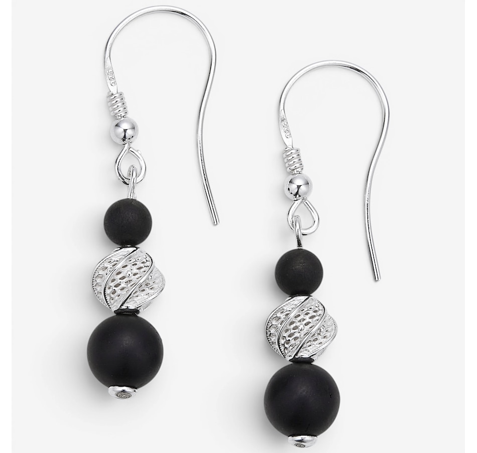 Image 130728_BSI.jpg, Product 130-728 / Price $59.99, Amber Extraordinaire Sterling Silver Drop Shape Amber Earrings from Amber Extraordinaire on TSC.ca's Jewellery department