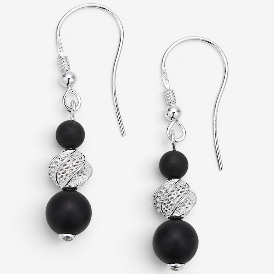 Image 130728_BSI.jpg, Product 130-728 / Price $69.99, Amber Extraordinaire Sterling Silver Drop Shape Amber Earrings from Amber Extraordinaire on TSC.ca's Jewellery department