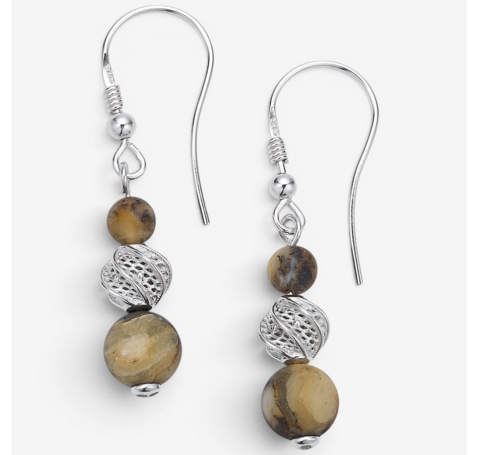 Image 130728_SIMBL.jpg, Product 130-728 / Price $59.99, Amber Extraordinaire Sterling Silver Drop Shape Amber Earrings from Amber Extraordinaire on TSC.ca's Jewellery department