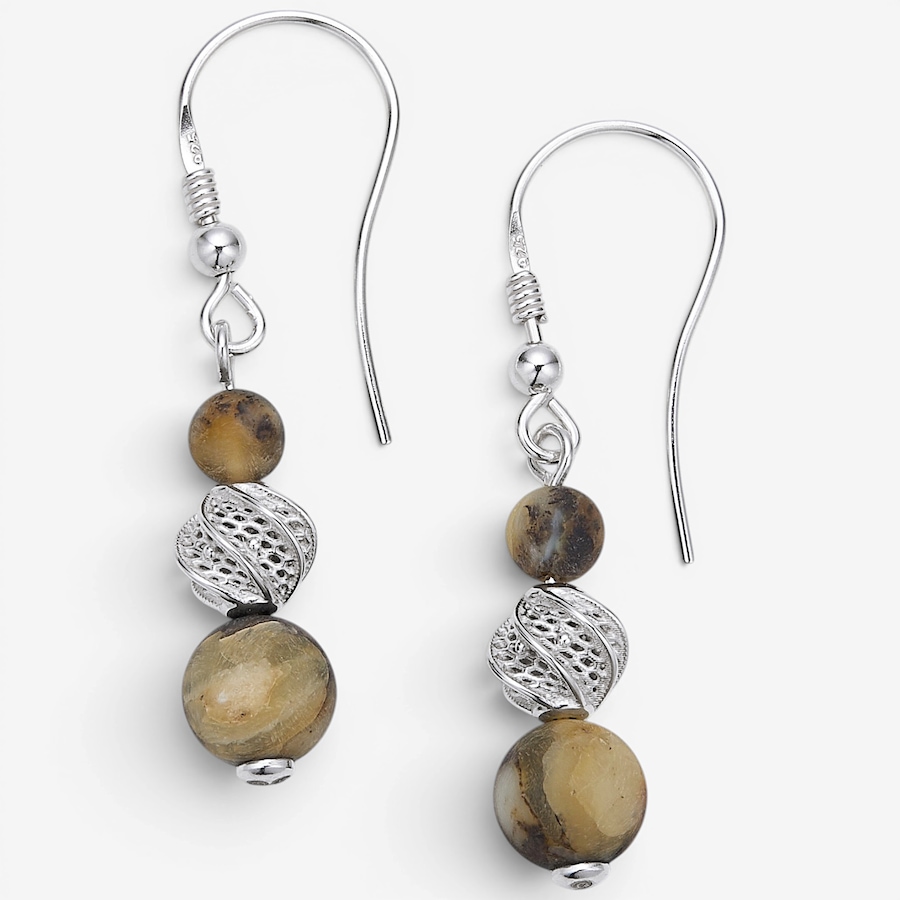 Image 130728_SIMBL.jpg, Product 130-728 / Price $69.99, Amber Extraordinaire Sterling Silver Drop Shape Amber Earrings from Amber Extraordinaire on TSC.ca's Jewellery department