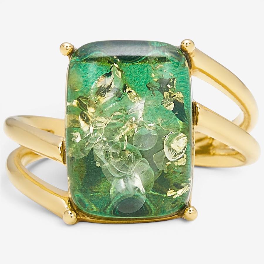 Image 130729_GRNGP.jpg, Product 130-729 / Price $69.99, Amber Extraordinaire Sterling Silver Rectangle Cut Amber Ring from Amber Extraordinaire on TSC.ca's Jewellery department