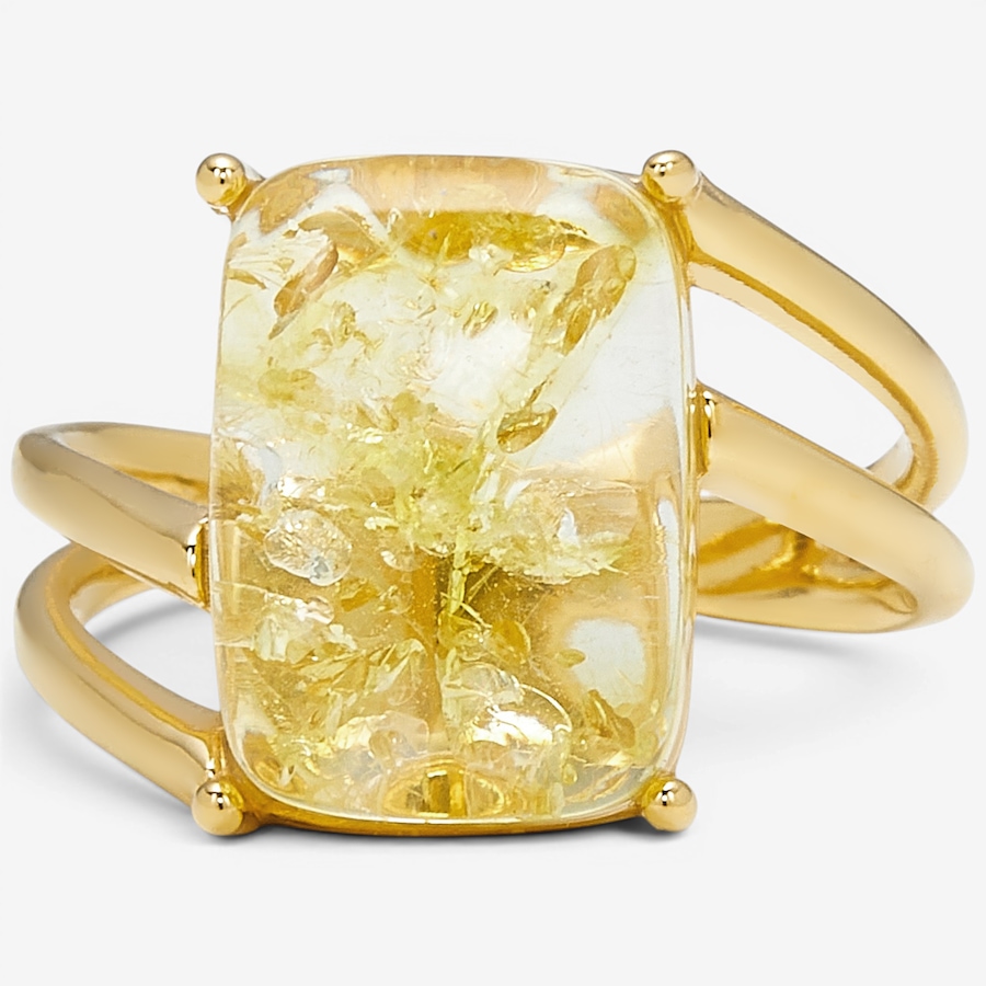 Image 130729_LEMGP.jpg, Product 130-729 / Price $69.99, Amber Extraordinaire Sterling Silver Rectangle Cut Amber Ring from Amber Extraordinaire on TSC.ca's Jewellery department