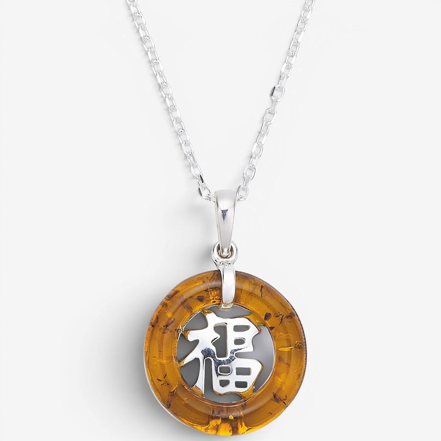Image 130735.jpg, Product 130-735 / Price $89.99, Amber Extraordinaire Sterling Silver Symbol Of Ambundance Pendant from Amber Extraordinaire on TSC.ca's Jewellery department