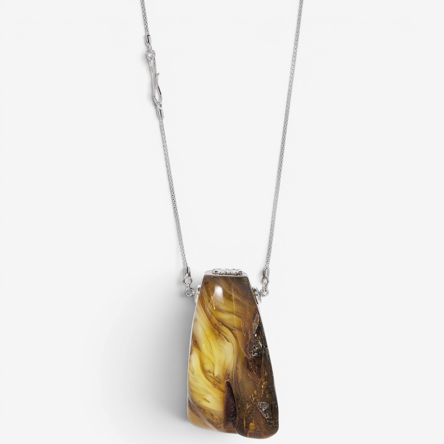 Image 130737.jpg, Product 130-737 / Price $899.99, Amber Extraordinaire Gallery Collection Raw Freeform Amber Sterling silver Pendant Necklace from Amber Extraordinaire on TSC.ca's Jewellery department