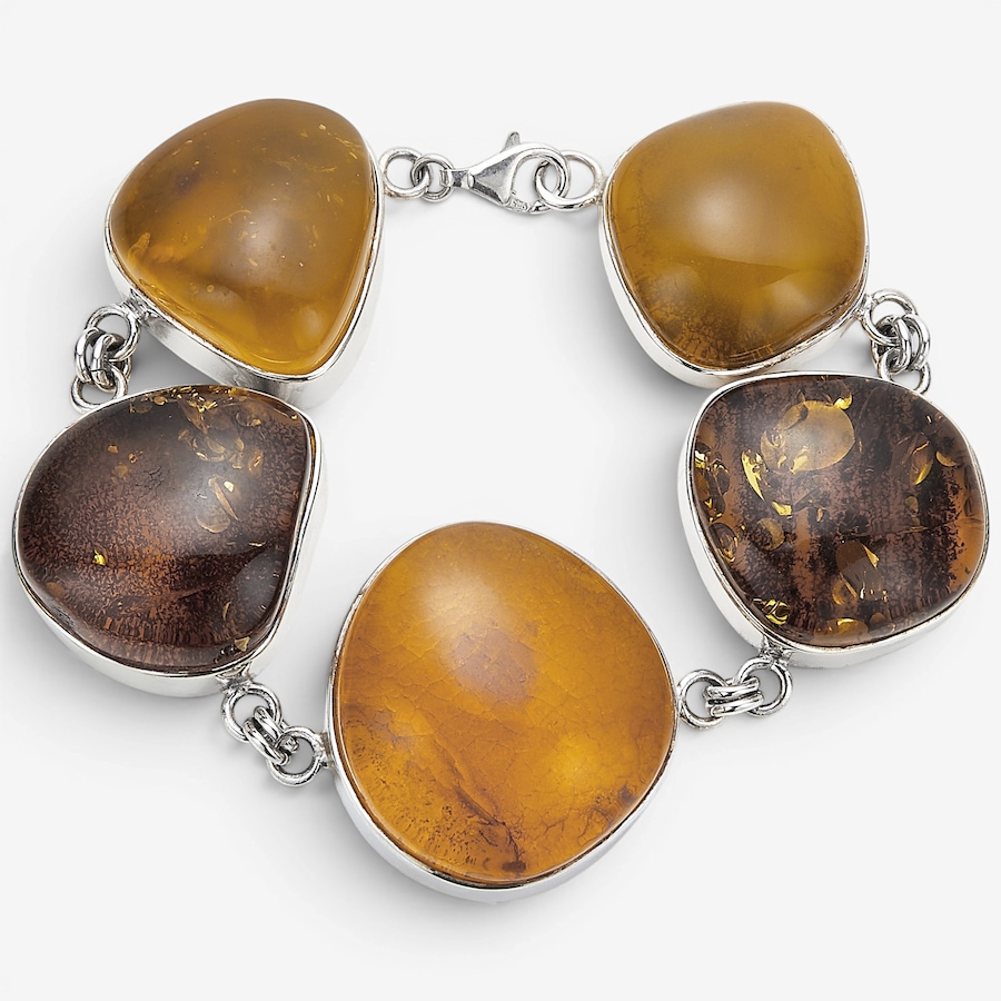 Image 130740_ALTMORE1.jpg, Product 130-740 / Price $969.99, Amber Extraordinaire Handmade Collection Sterling Silver Freeform Amber Bracelet from Amber Extraordinaire on TSC.ca's Jewellery department