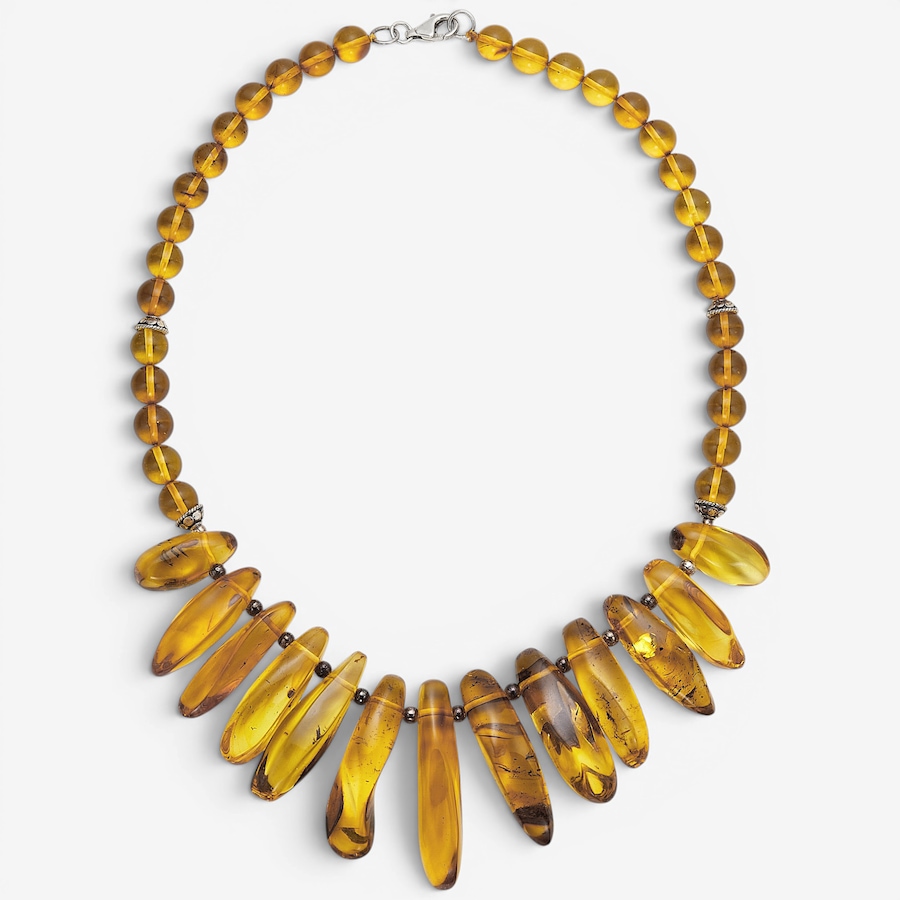 Image 130745.jpg, Product 130-745 / Price $749.99, Amber Extraordinaire Artisan Collection Freeform Amber Multidrop Necklace from Amber Extraordinaire on TSC.ca's Jewellery department