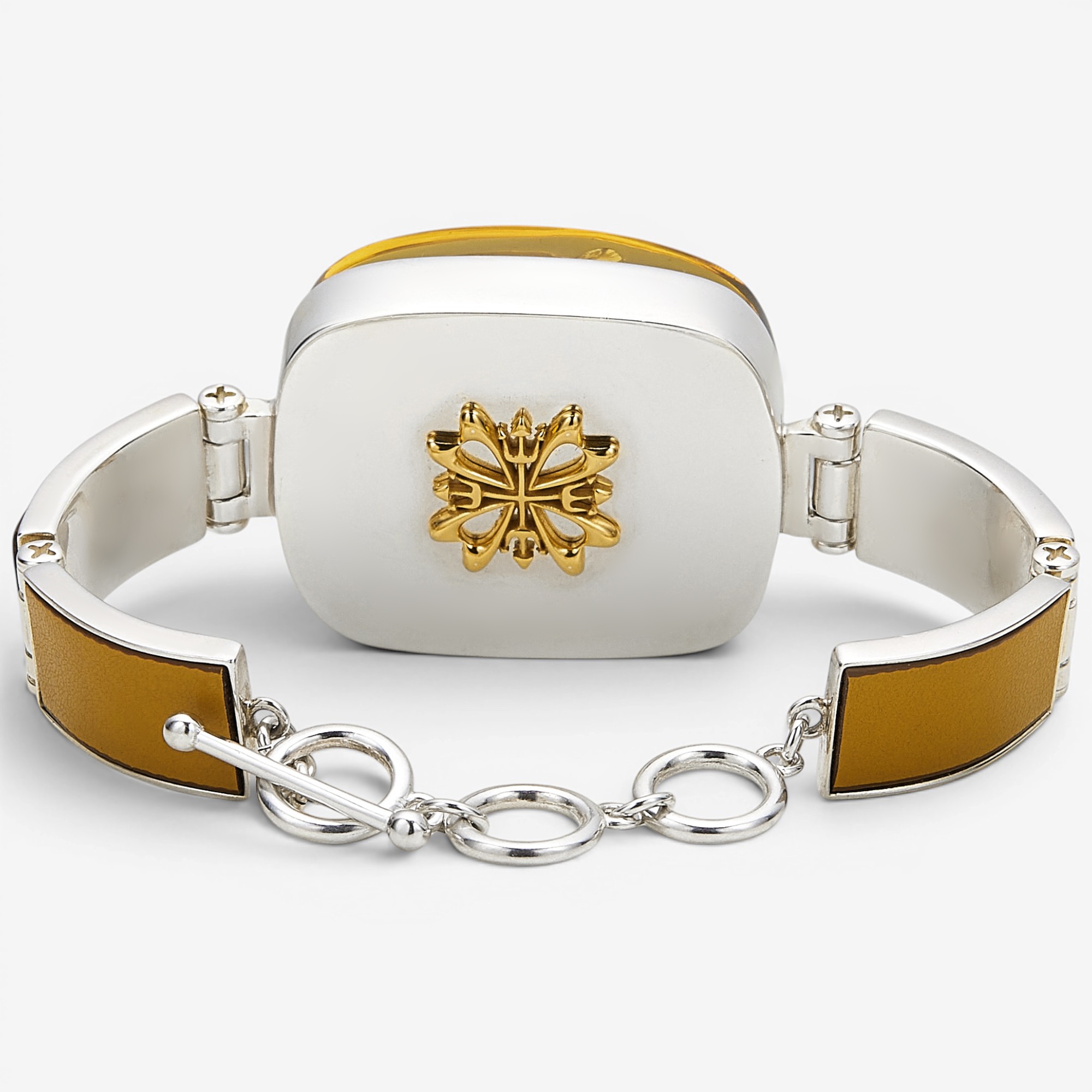 Amber Extraordinaire Gallery Collection Amber and Leather Sterling