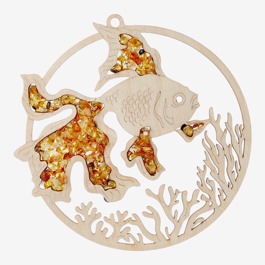 Image 130759_FIS.jpg, Product 130-759 / Price $15.99, Amber Extraordinaire Artisan Collection Amber and Wood Suncatcher from Amber Extraordinaire on TSC.ca's Home & Garden department