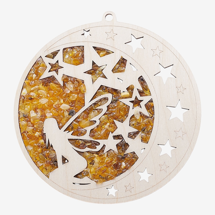 Image 130759_FRYMN.jpg, Product 130-759 / Price $15.99, Amber Extraordinaire Artisan Collection Amber and Wood Suncatcher from Amber Extraordinaire on TSC.ca's Home & Garden department
