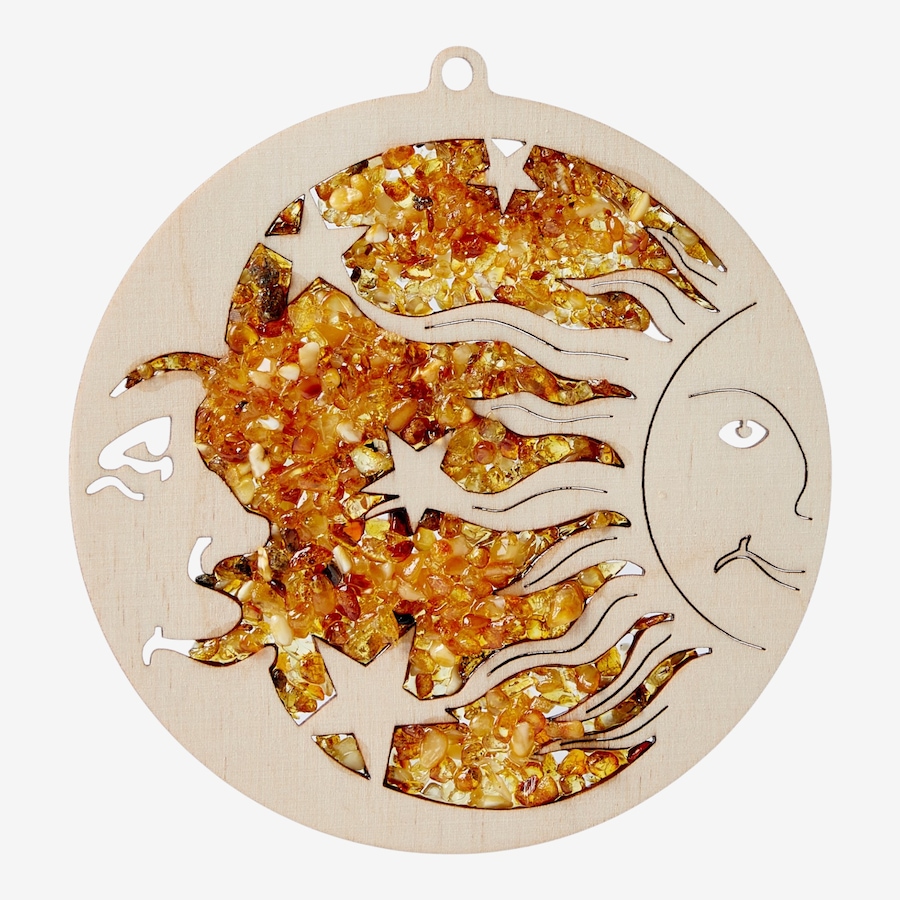 Image 130759_SUMO.jpg, Product 130-759 / Price $15.99, Amber Extraordinaire Artisan Collection Amber and Wood Suncatcher from Amber Extraordinaire on TSC.ca's Home & Garden department