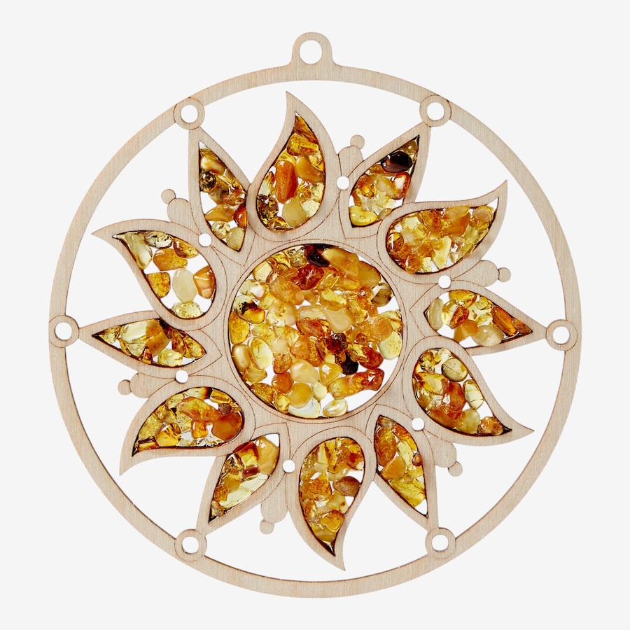 Image 130759_SUN.jpg, Product 130-759 / Price $15.99, Amber Extraordinaire Artisan Collection Amber and Wood Suncatcher from Amber Extraordinaire on TSC.ca's Home & Garden department