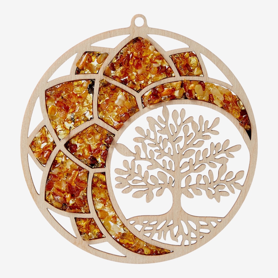 Image 130759_TROFL.jpg, Product 130-759 / Price $15.99, Amber Extraordinaire Artisan Collection Amber and Wood Suncatcher from Amber Extraordinaire on TSC.ca's Home & Garden department