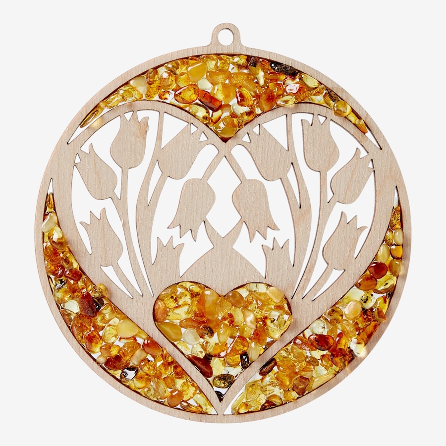 Image 130759_TULS.jpg, Product 130-759 / Price $15.99, Amber Extraordinaire Artisan Collection Amber and Wood Suncatcher from Amber Extraordinaire on TSC.ca's Home & Garden department