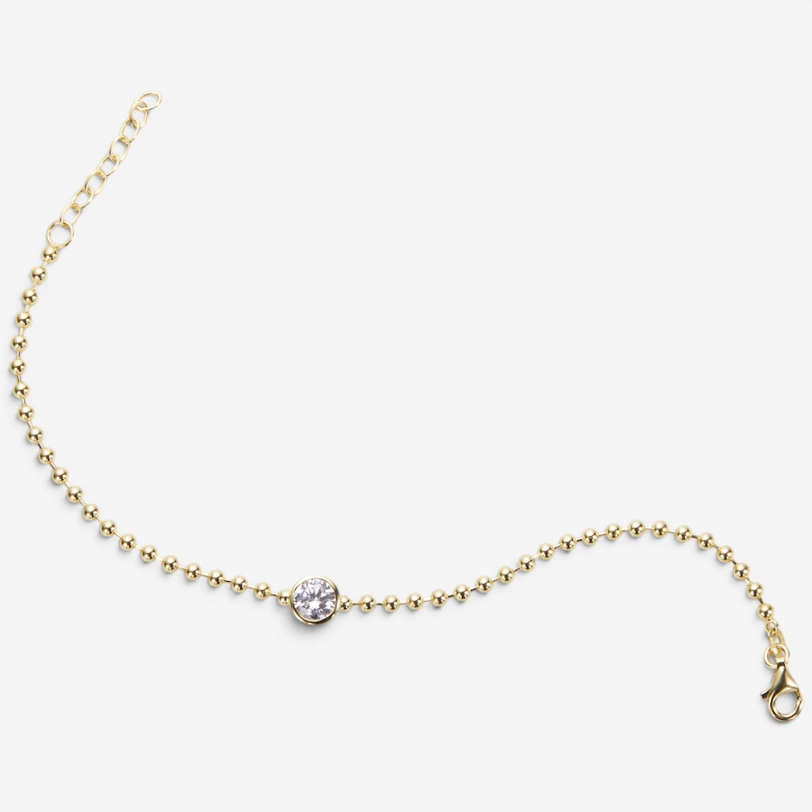 Image 130768_ALTMORE1.jpg, Product 130-768 / Price $89.99, Diamonelle Sterling Silver Bezel Set Shaped Diamonelle Bead Chain Bracelet from Diamonelle on TSC.ca's Jewellery department