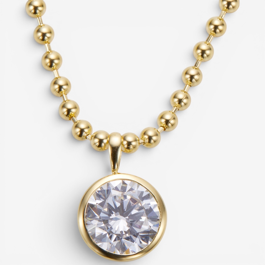 Image 130769_GPRND.jpg, Product 130-769 / Price $179.99, Diamonelle Sterling Silver Bezel Set Shaped Diamonelle Bead Chain Necklace from Diamonelle on TSC.ca's Jewellery department