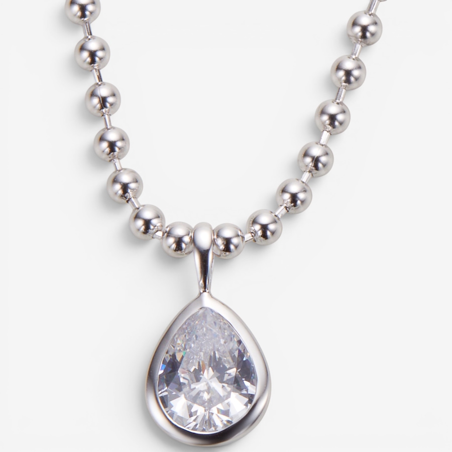 Image 130769_RHPR.jpg, Product 130-769 / Price $179.99, Diamonelle Sterling Silver Bezel Set Shaped Diamonelle Bead Chain Necklace from Diamonelle on TSC.ca's Jewellery department