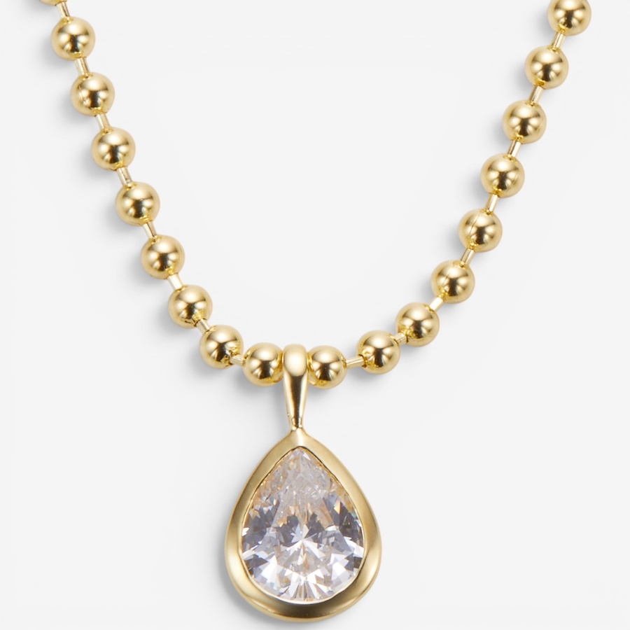 Image 130769_YGPER.jpg, Product 130-769 / Price $179.99, Diamonelle Sterling Silver Bezel Set Shaped Diamonelle Bead Chain Necklace from Diamonelle on TSC.ca's Jewellery department